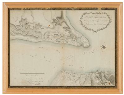 Acquerello del XIX secolo, Vista dello Stretto di Messina