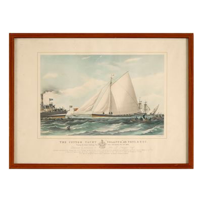Anonimo, Stampa "The Cutter Yacht Volante", 67 x 51 cm