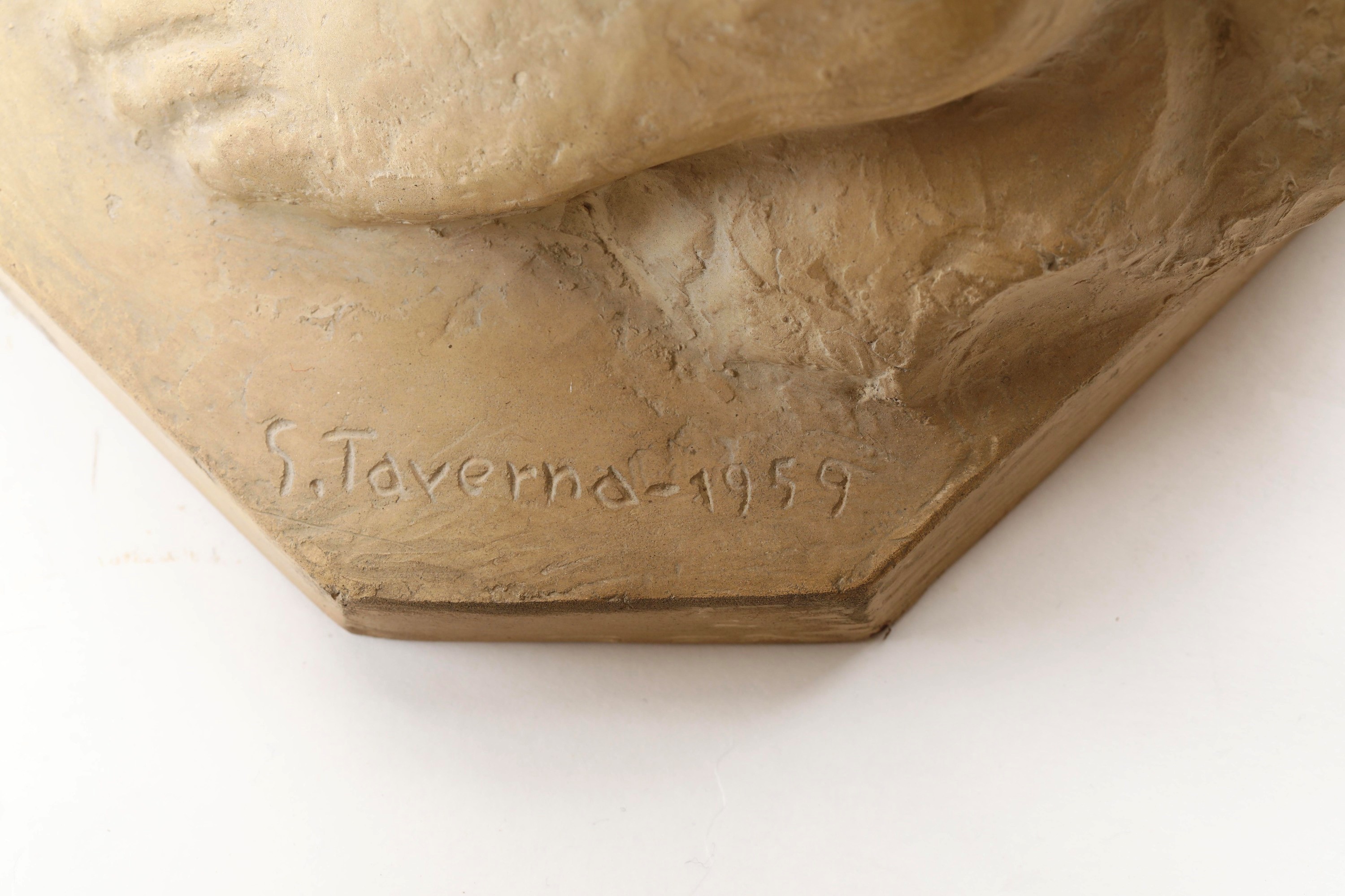 Giovanni Taverna - Portatrici d'acqua, terracotta modellata, 1959
