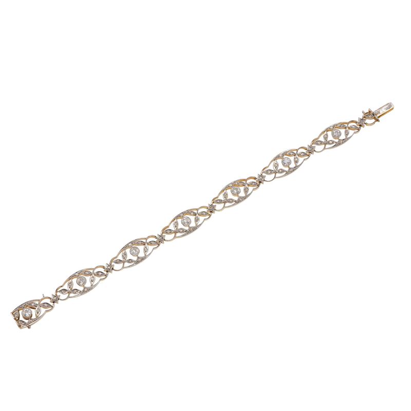 Bracciale con diamanti di vecchio taglio  - Asta Fine Jewellery - Cambi Casa d'Aste