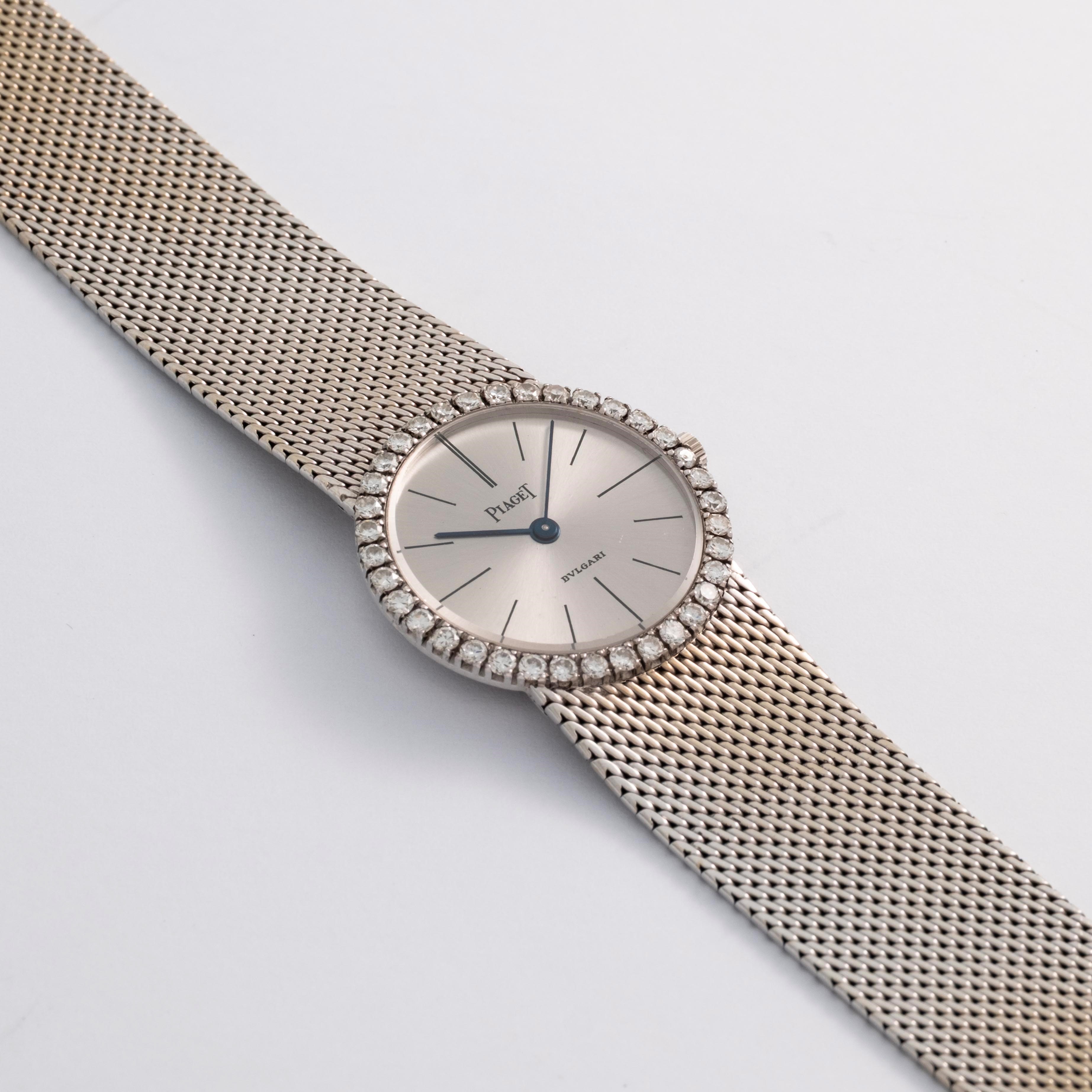 Piaget - Lady Diamonds 926 in oro bianco 18k con diamanti e bracciale integrato, quadrante Argent...