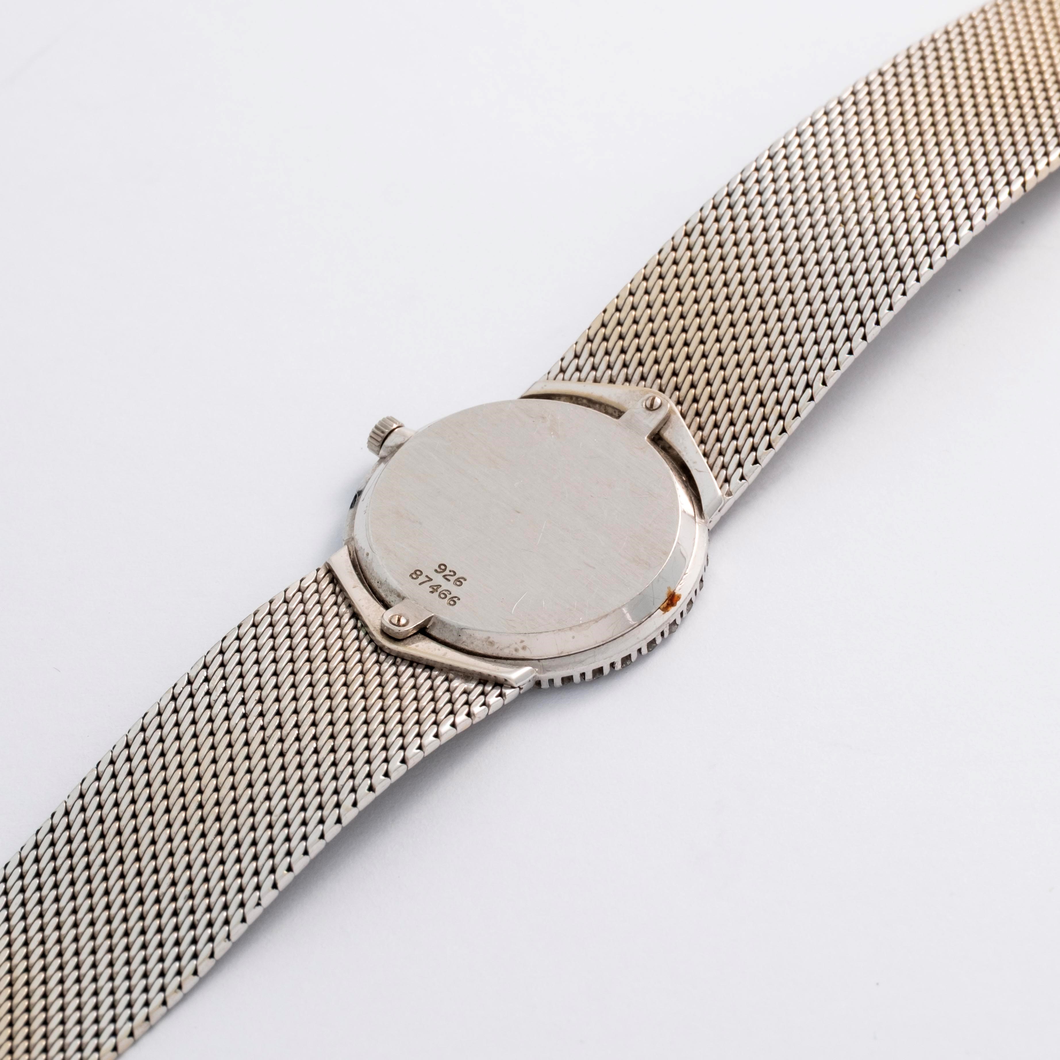 Piaget - Lady Diamonds 926 in oro bianco 18k con diamanti e bracciale integrato, quadrante Argent...