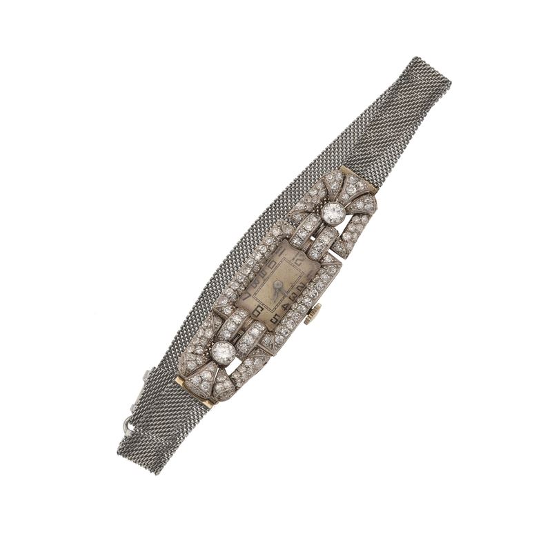 Diamond and gold lady's wristwatch. Minor defects. The movement has not been tested for the accuracy of time and may need a service  - Auction Fine Jewellery - Cambi Casa d'Aste