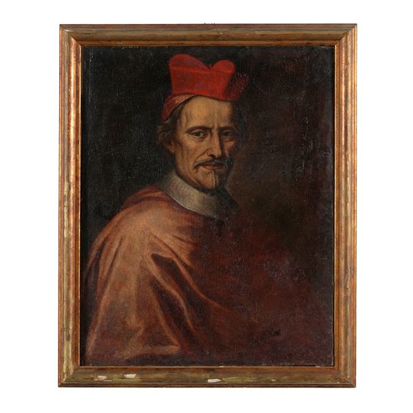Scuola del XVII-XVIII secolo Ritratto di cardinale