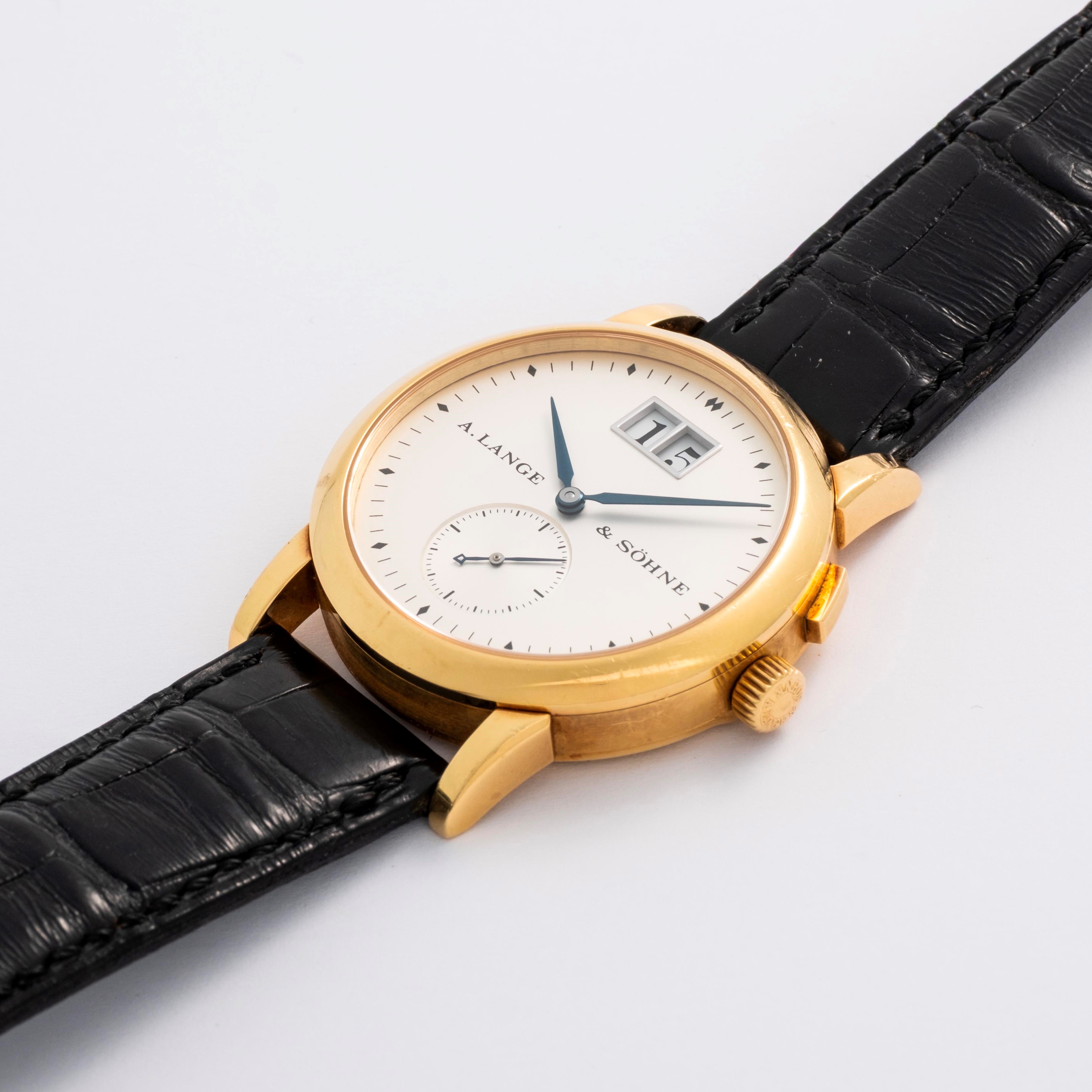 A. Lange & Söhne - Saxonia ref. 105.022, oro giallo 18k con fondello a vista (circa 1998)