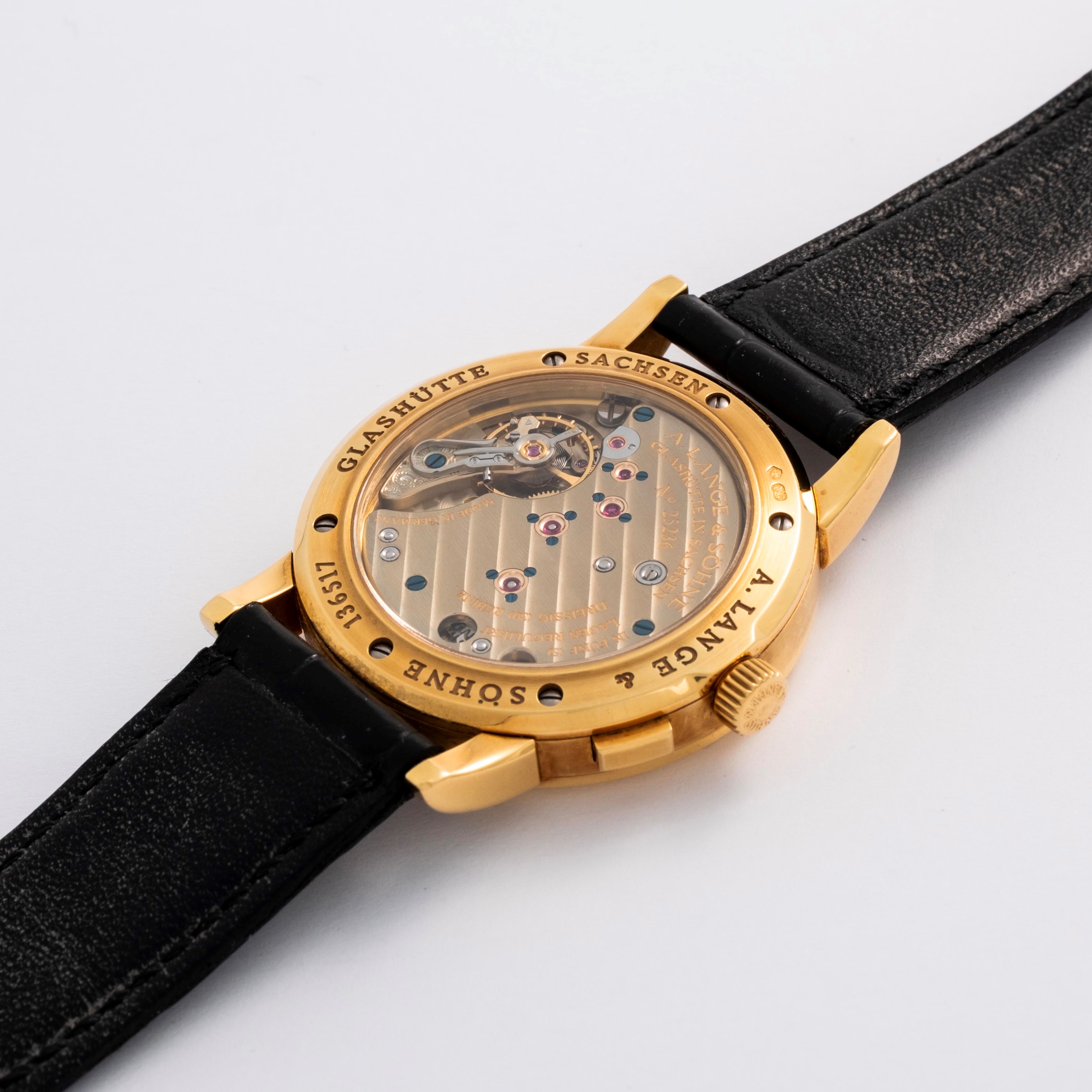 A. Lange & Söhne - Saxonia ref. 105.022, oro giallo 18k con fondello a vista (circa 1998)