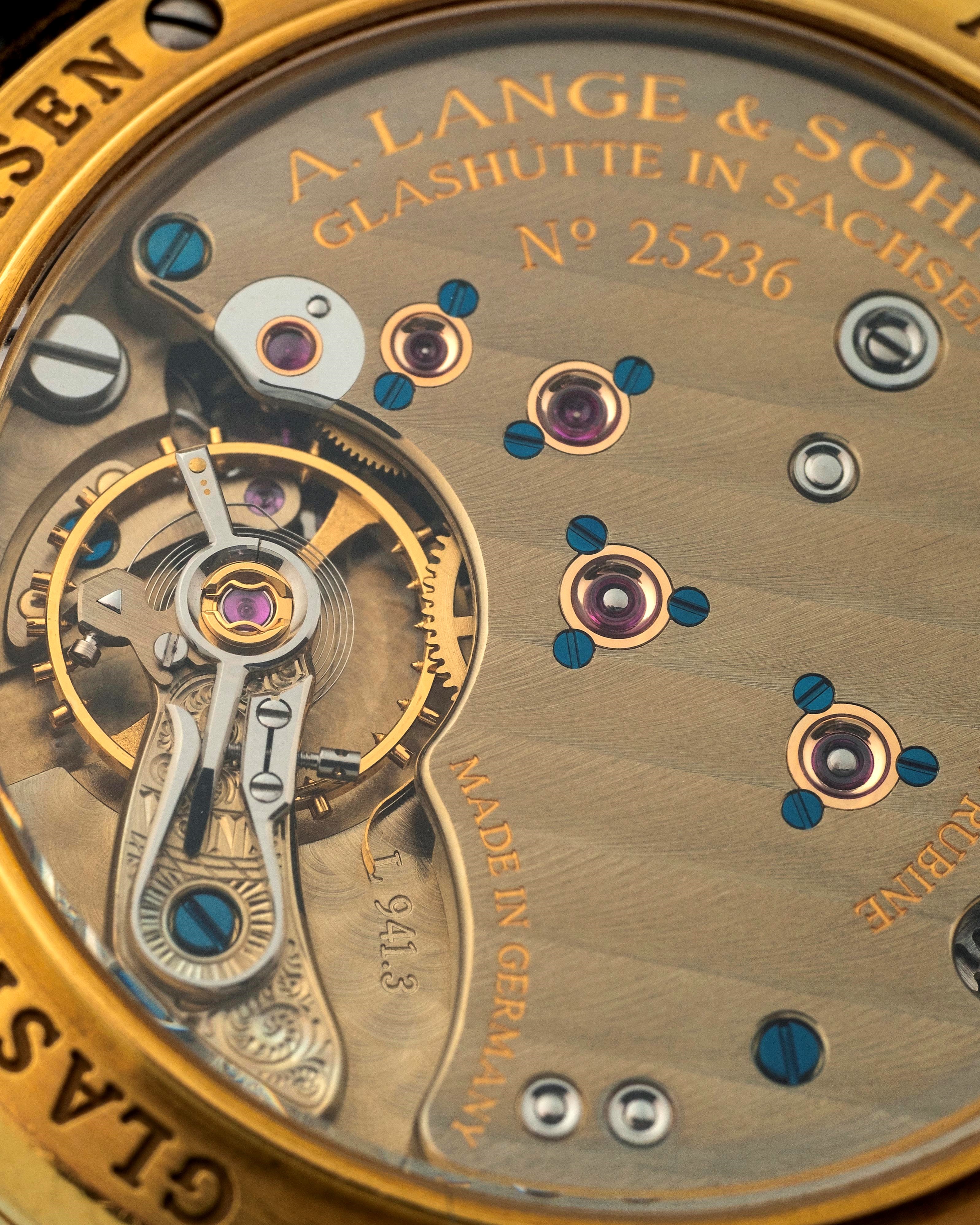 A. Lange & Söhne - Saxonia ref. 105.022, oro giallo 18k con fondello a vista (circa 1998)