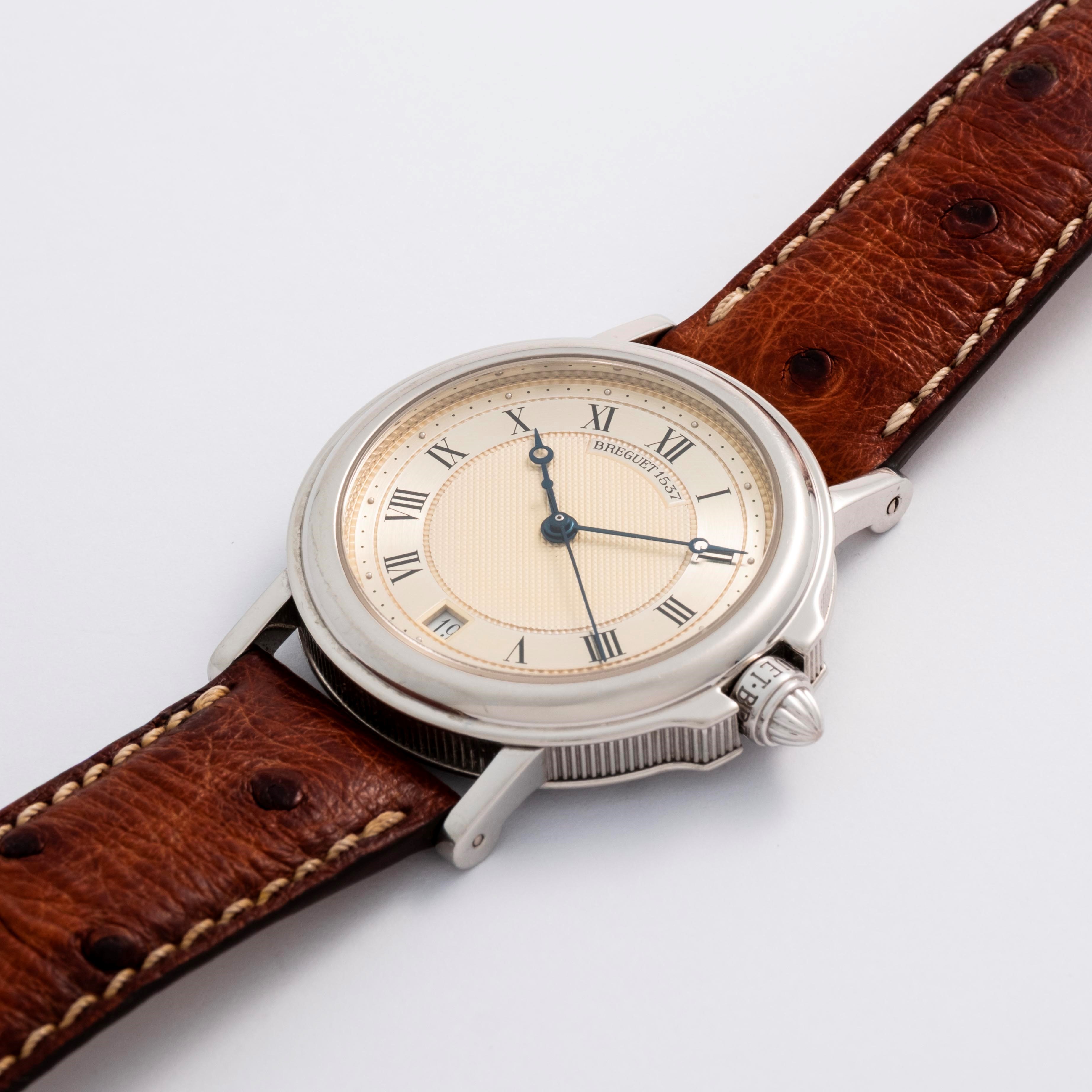 Breguet - Marine ref. 3400 in platino 950 con quadrante argenté Clous de Paris