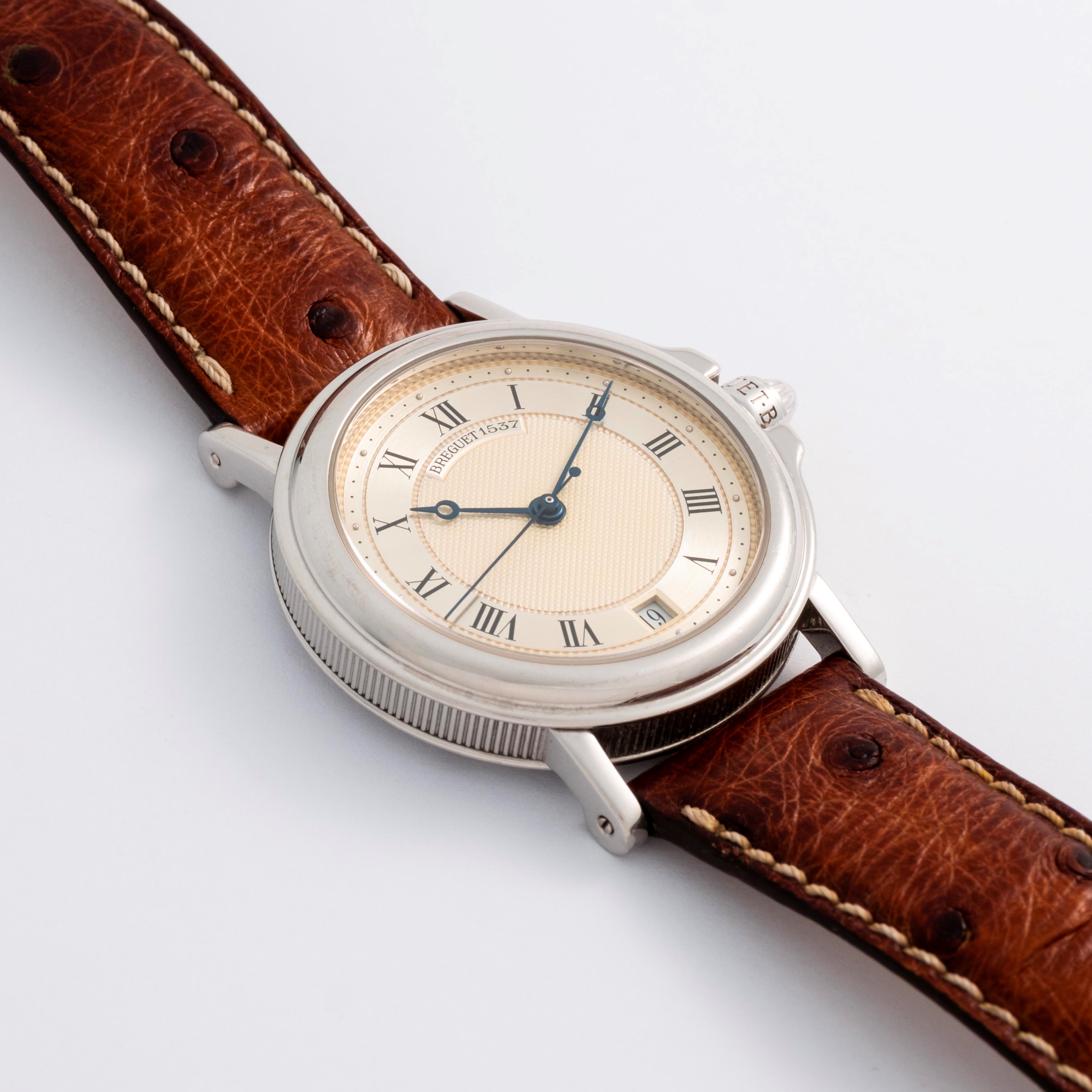 Breguet - Marine ref. 3400 in platino 950 con quadrante argenté Clous de Paris