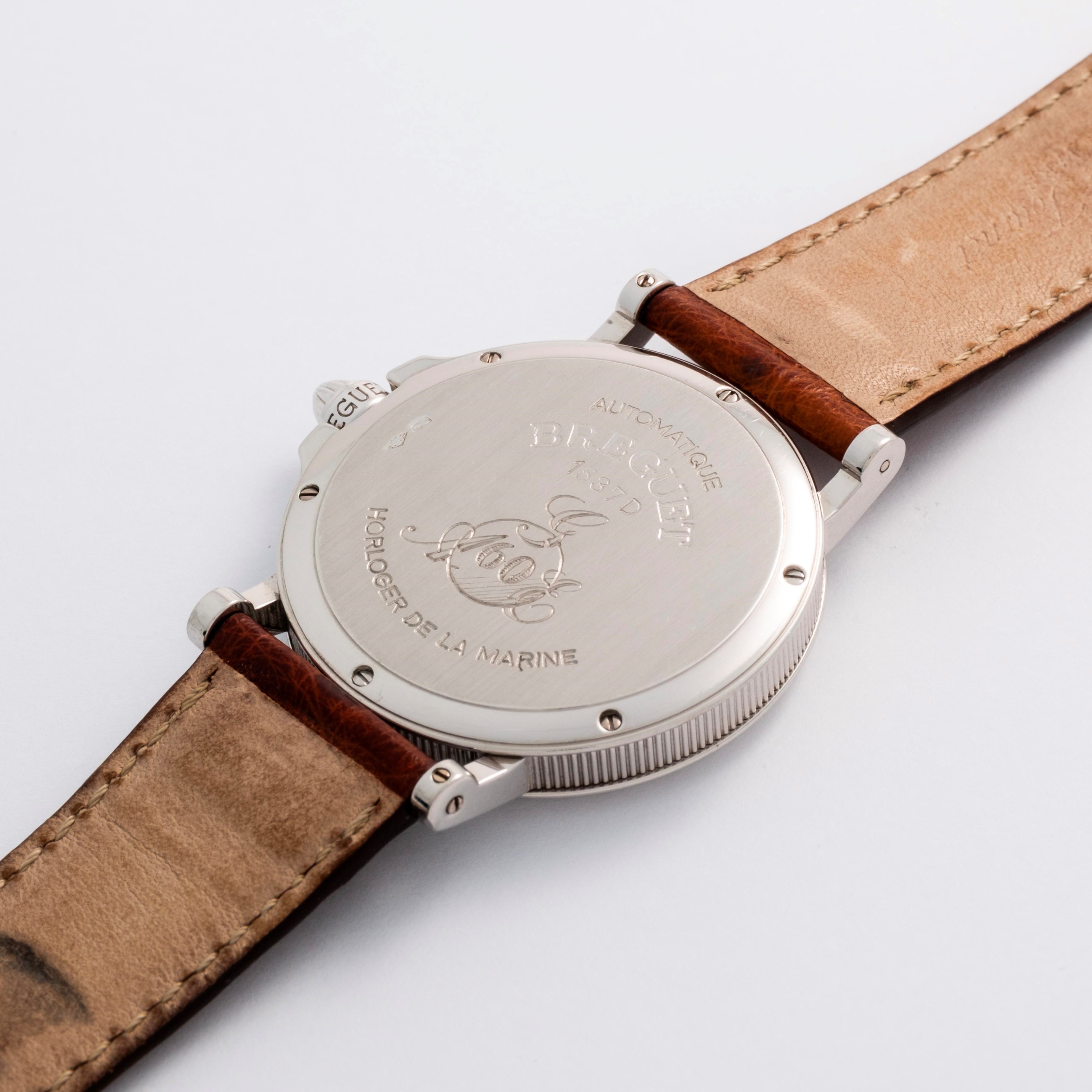 Breguet - Marine ref. 3400 in platino 950 con quadrante argenté Clous de Paris