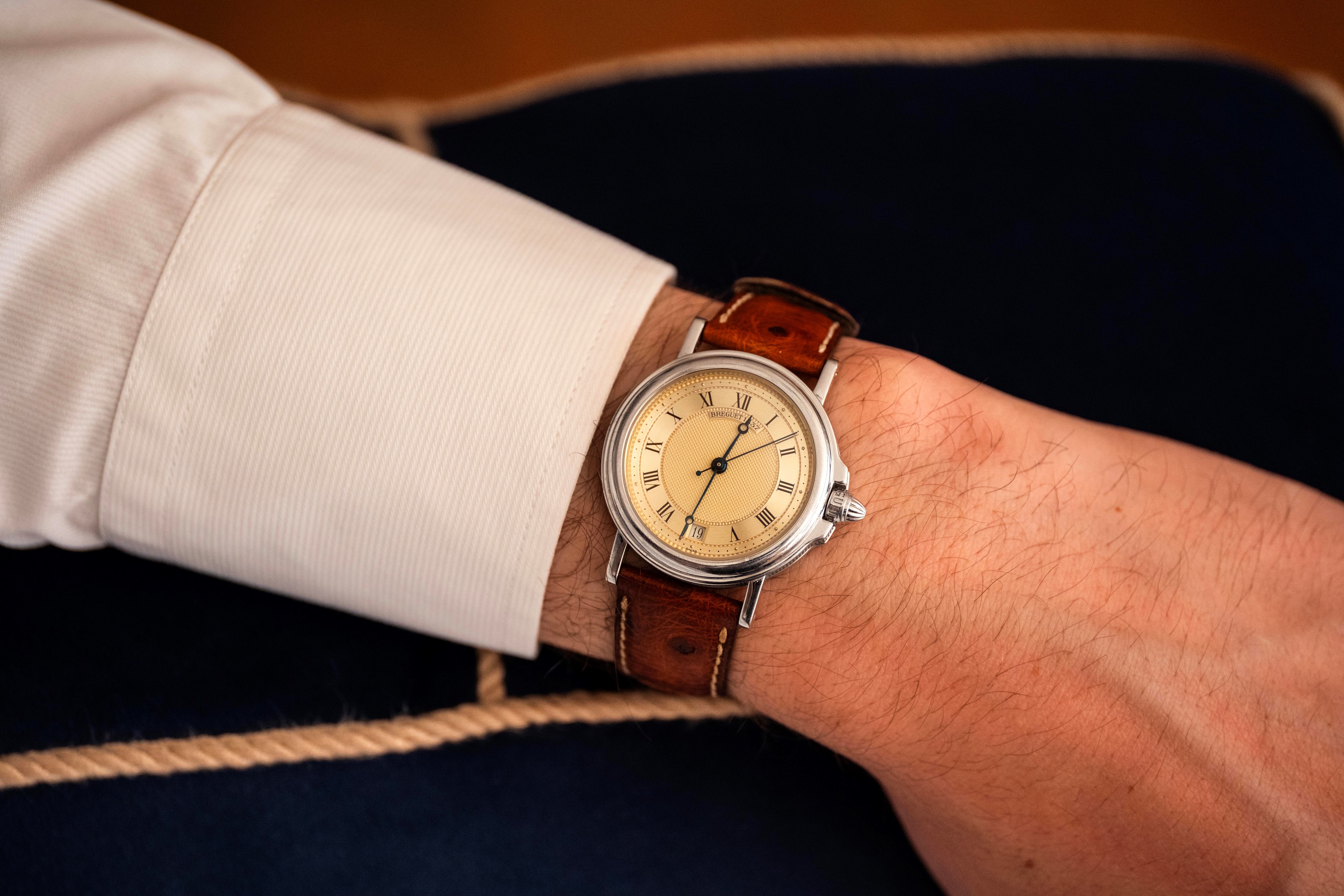 Breguet - Marine ref. 3400 in platino 950 con quadrante argenté Clous de Paris