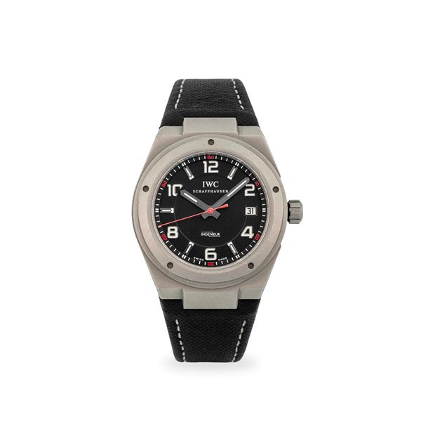 Ingenieur AMG ref. IW322702 in titanio, quadrante nero numeri Arabi applicati con datario al tre, circa 2008