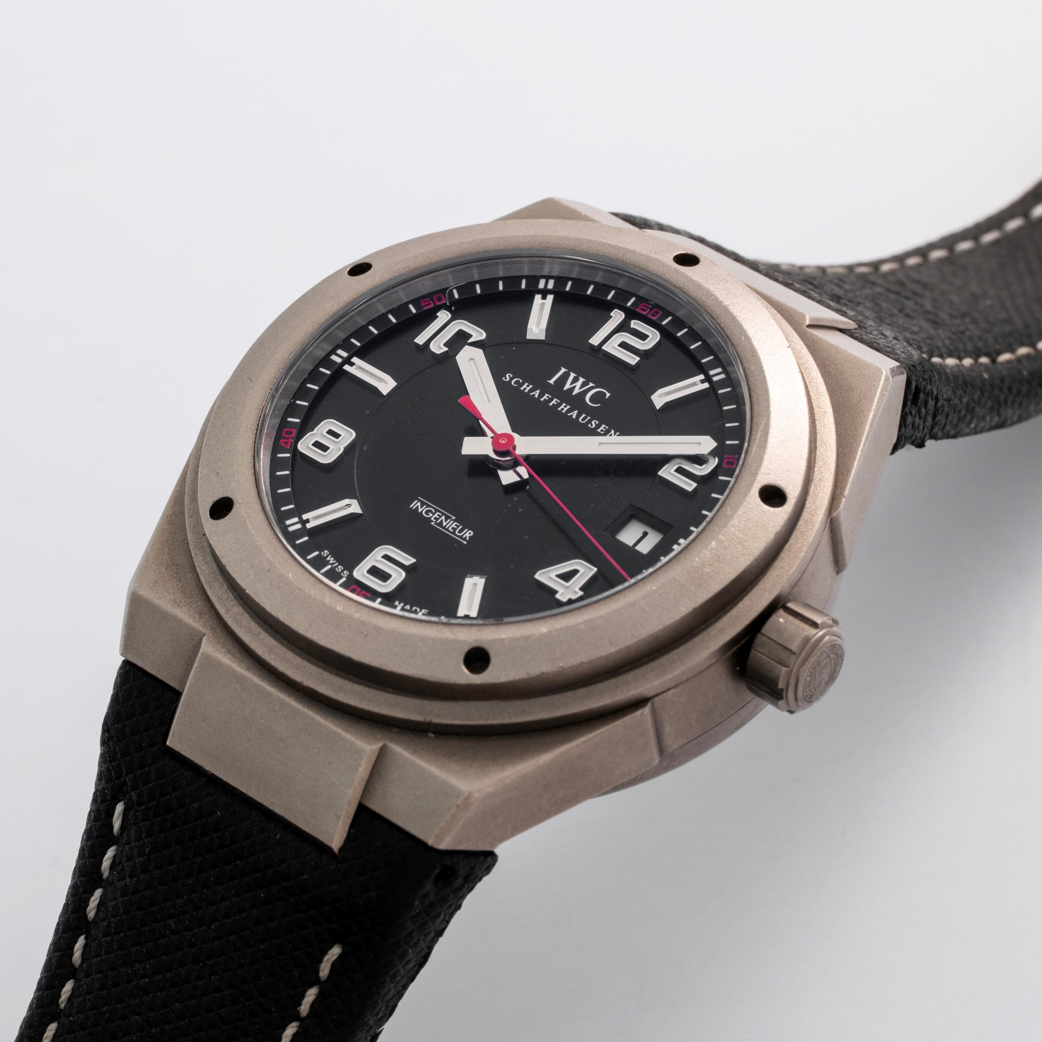Iwc - Ingenieur AMG ref. IW322702 in titanio, quadrante nero, circa 2008