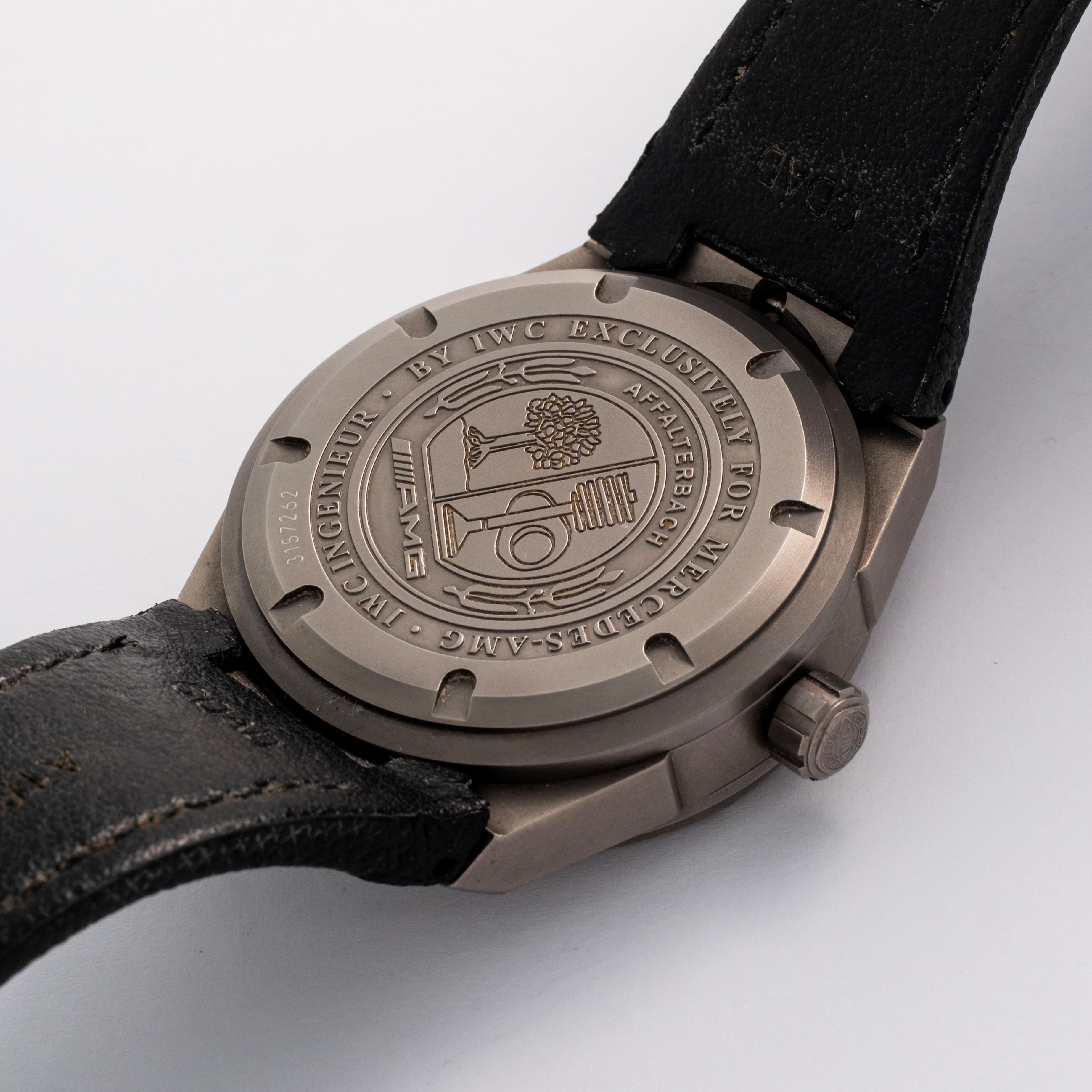 Iwc - Ingenieur AMG ref. IW322702 in titanio, quadrante nero, circa 2008