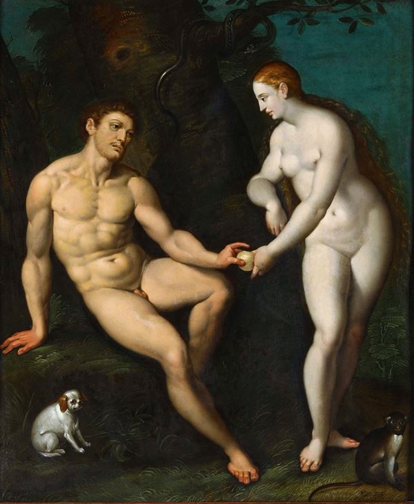 Jacob de Becker (Anversa 1555 ca. - Anversa dopo il 1590) Adamo ed Eva