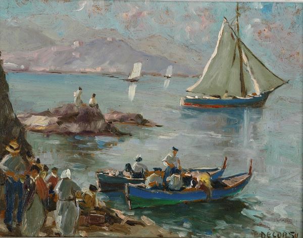 Nicolas De Corsi - Marina con imbarcazioni