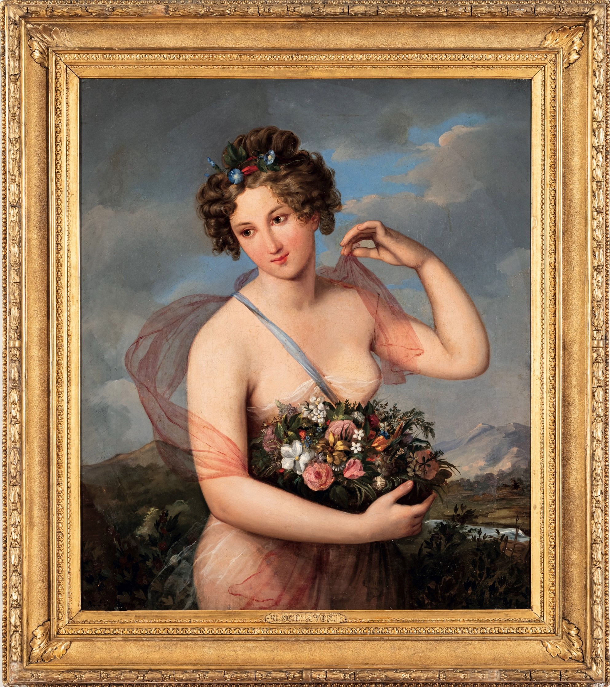 Natale Schiavoni - Allegoria della primavera, olio su tela