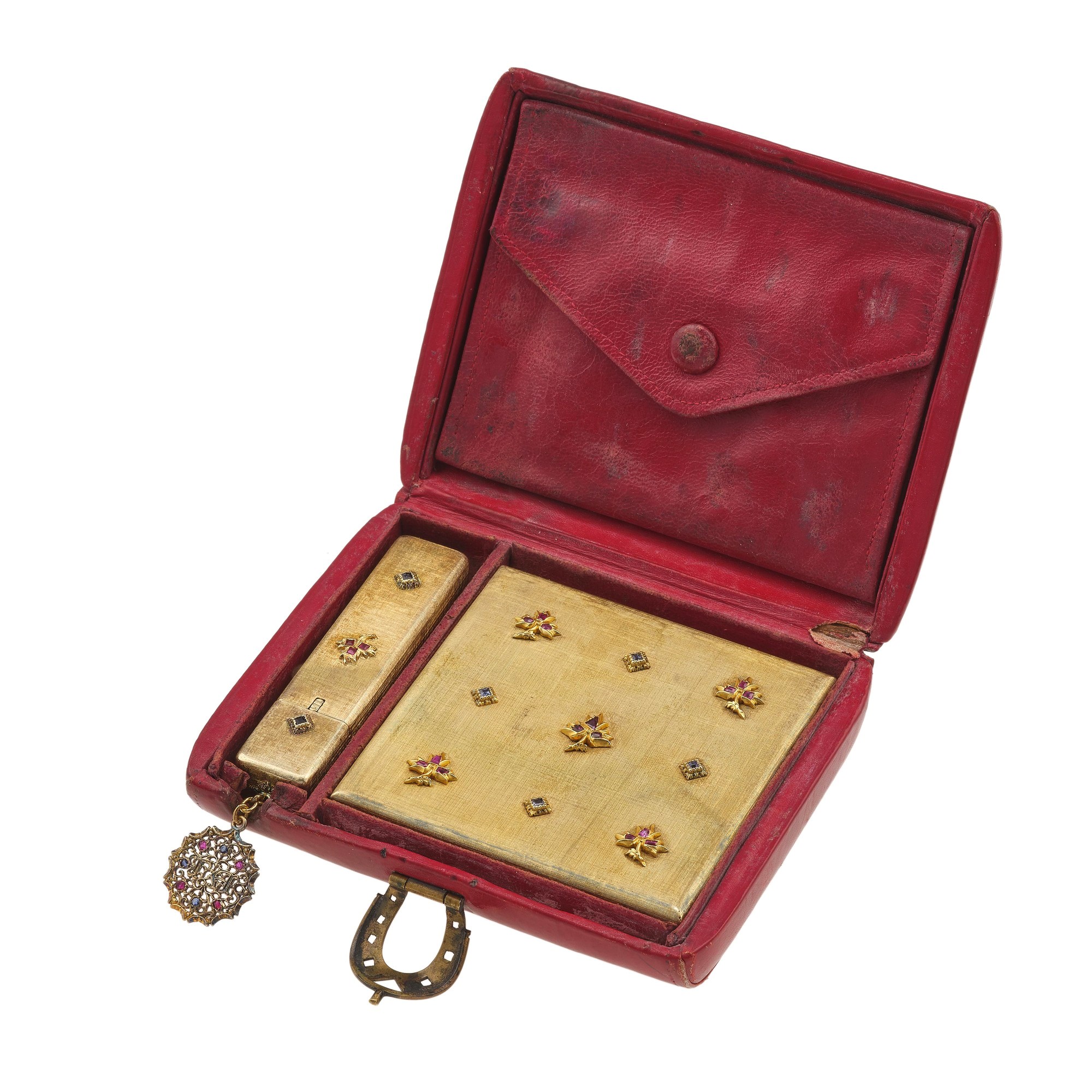 M. Buccellati. Vanity Contenente Portacipria e Portarossetto con Gemme