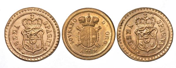 Lotto di tre pesi monetali.