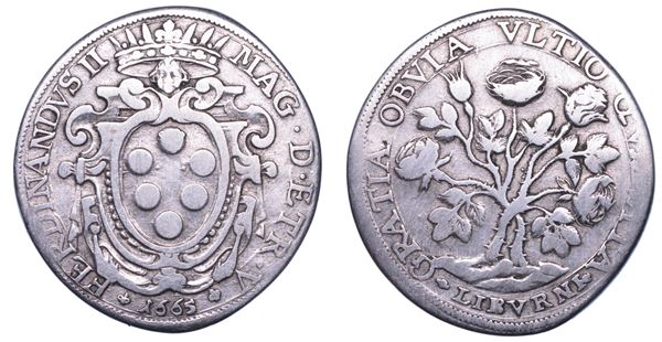 LIVORNO. FERDINANDO II DE' MEDICI, 1621-1670.  Pezza della rosa 1665.
