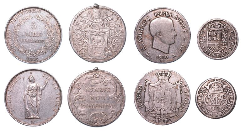 ZECCHE ITALIANE. Lotto di quattro monete.  - Auction Light Numismatics - Cambi Casa d'Aste