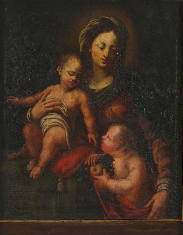 Scuola del XVIII secolo Madonna con Bambino e San Giovannino