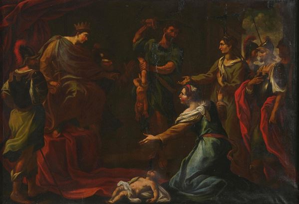 Scuola romana del XVIII secolo Giudizio di Salomone