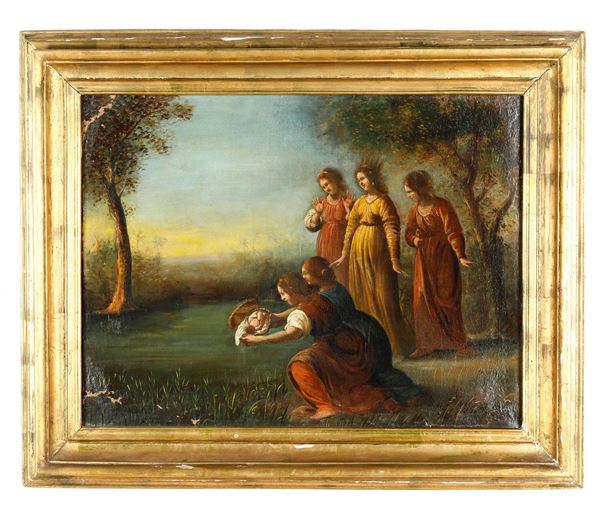 Scuola marchigiana del XVII secolo Ritrovamento di Mosè