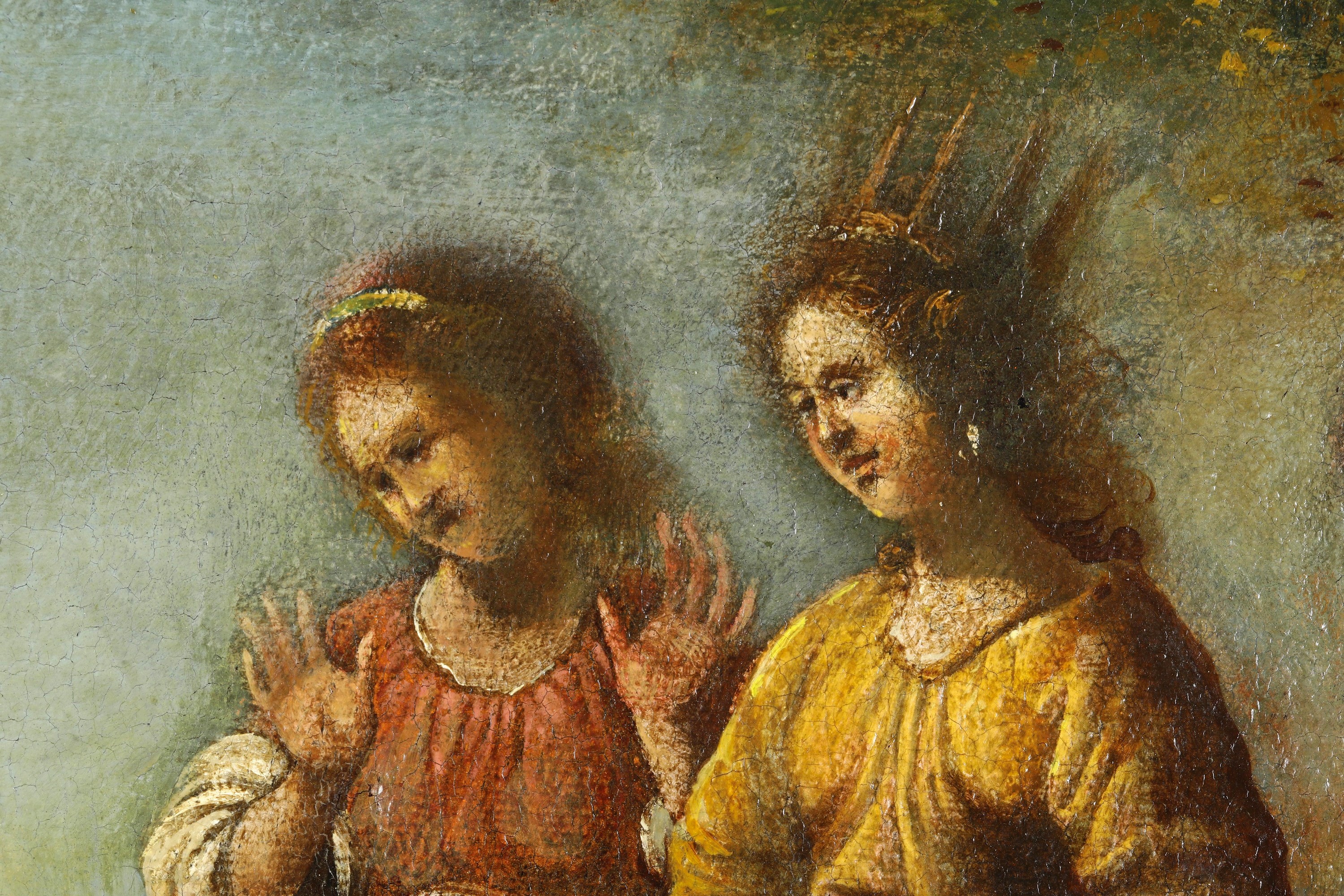Scuola marchigiana del XVII secolo, Ritrovamento di Mosè, olio su tela
