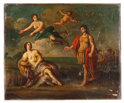 Scuola del XVIII secolo, Bacco e Arianna, olio su tela