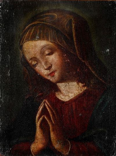 Scuola marchigiana del XVII-XVIII secolo, Vergine orante, olio su tela