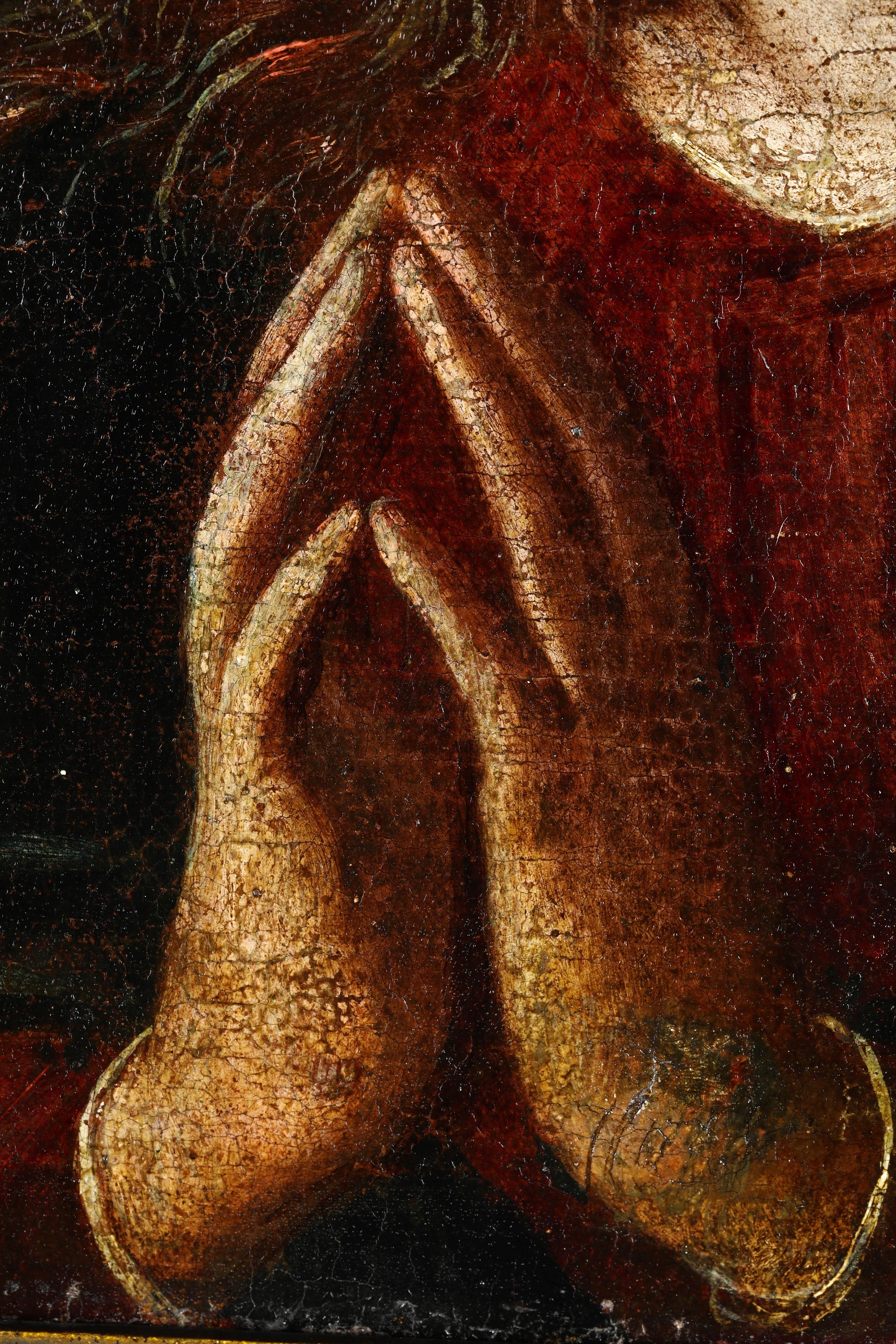 Scuola marchigiana del XVII-XVIII secolo, Vergine orante, olio su tela