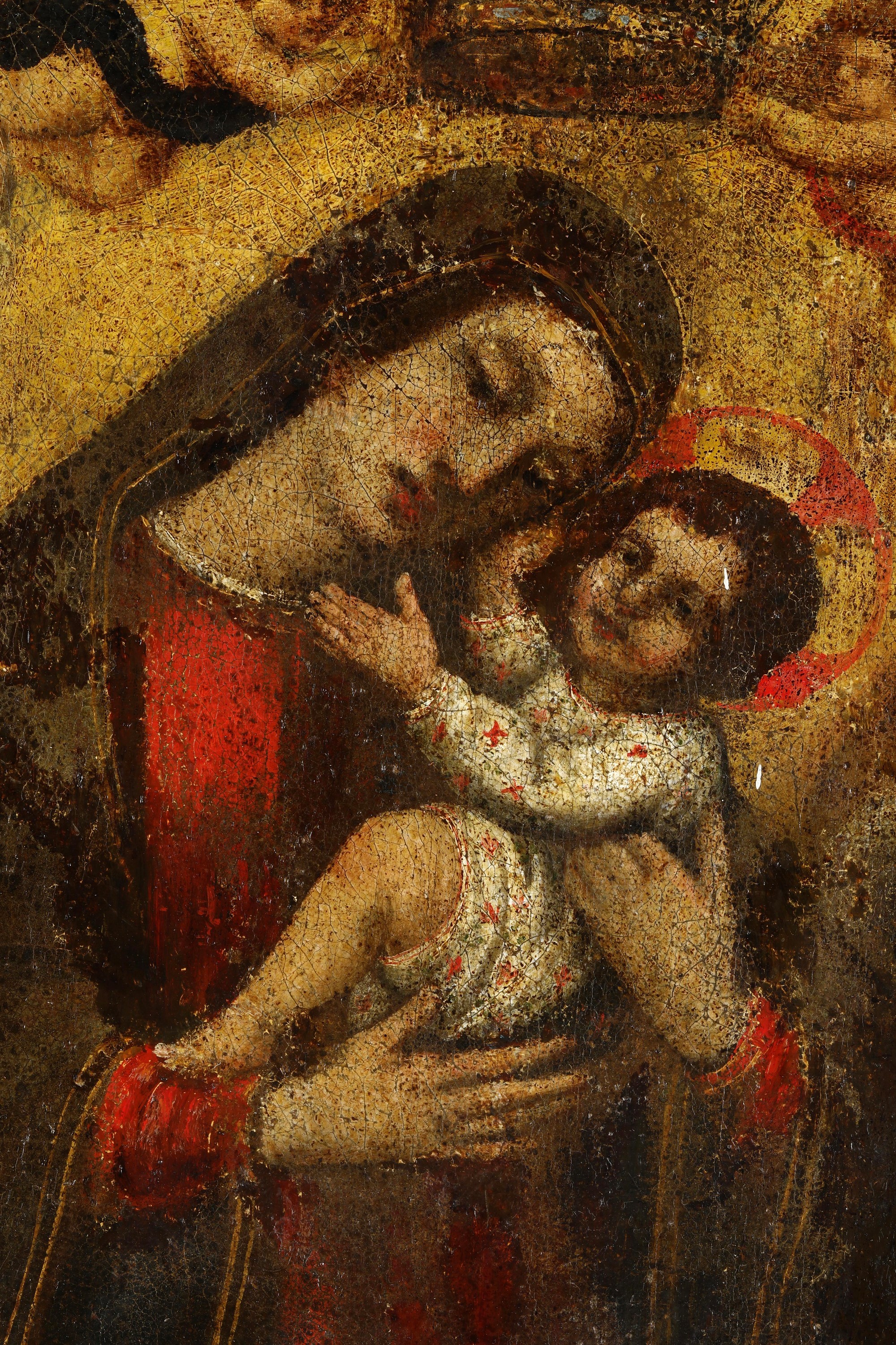 Scuola del XVII-XVIII secolo, Madonna con Bambino e Angeli, olio su tela