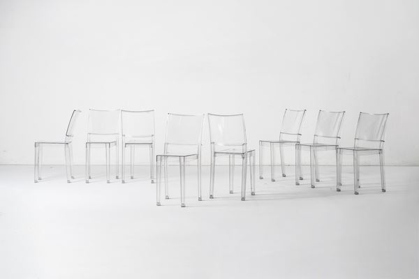 Otto sedie mod. La Marie. Philippe Starck. Prod. Kartell