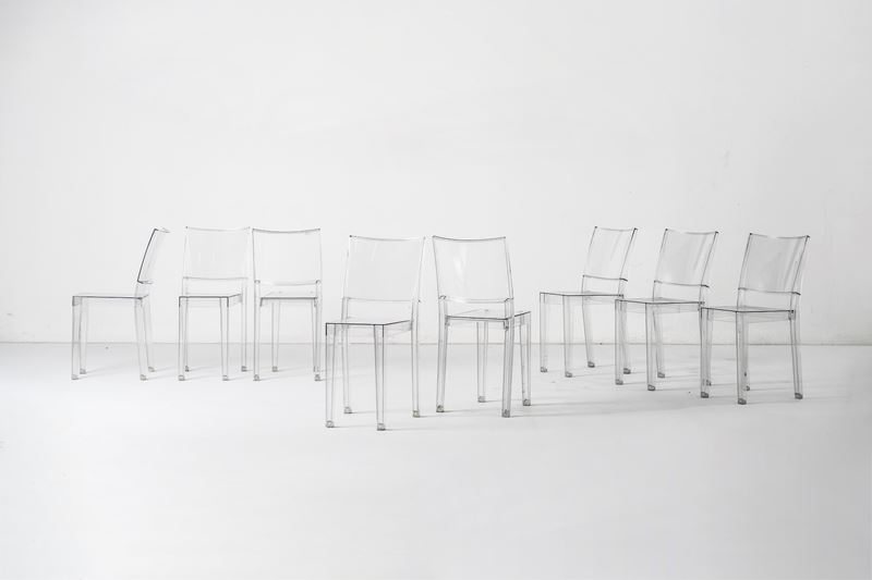 Otto sedie mod. La Marie. Philippe Starck. Prod. Kartell