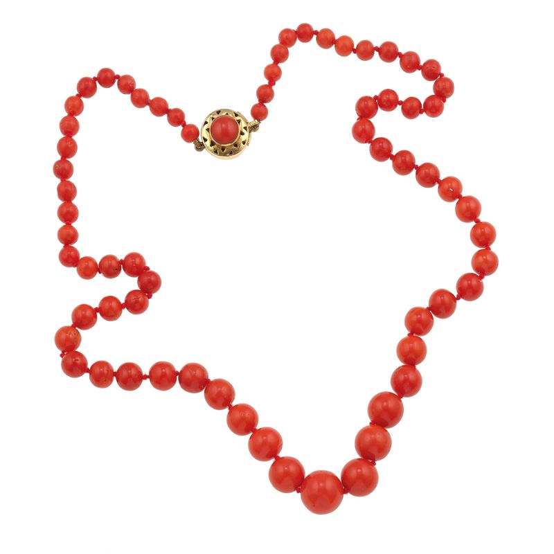 Coral and gold necklace  - Auction Fine Jewellery - Cambi Casa d'Aste