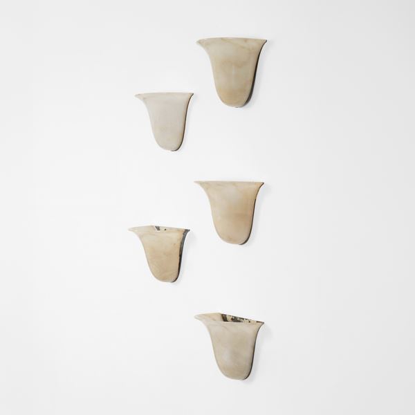 Cinque lampade da parete