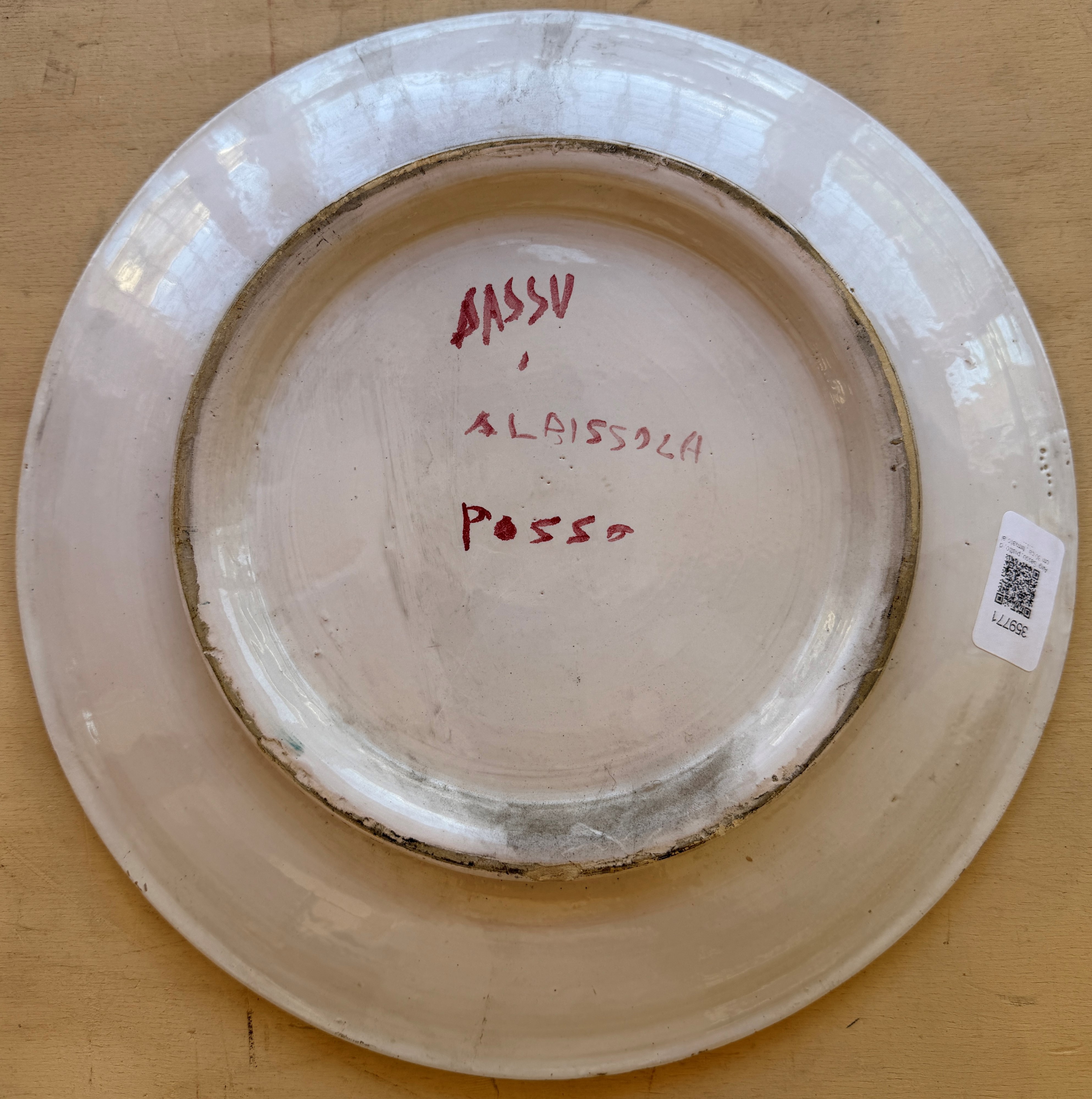 Aligi Sassu - Cavalli, piatto in ceramica