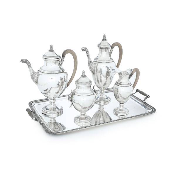 Servizio da tè e caffè. Argenteria milanese del XX secolo, argentiere Gastone Cappello