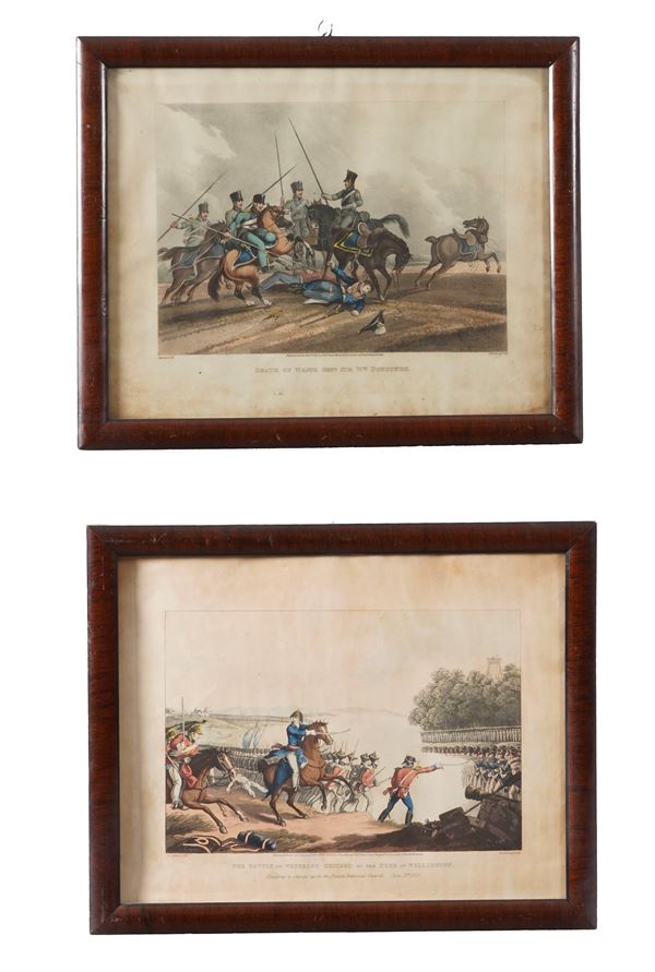 Dubourg, Matthew (1786-1838) Due scene di battaglia napoleoniche