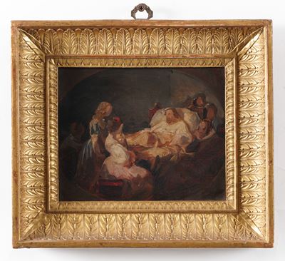 Scuola del XIX secolo, Compianto, olio su tela