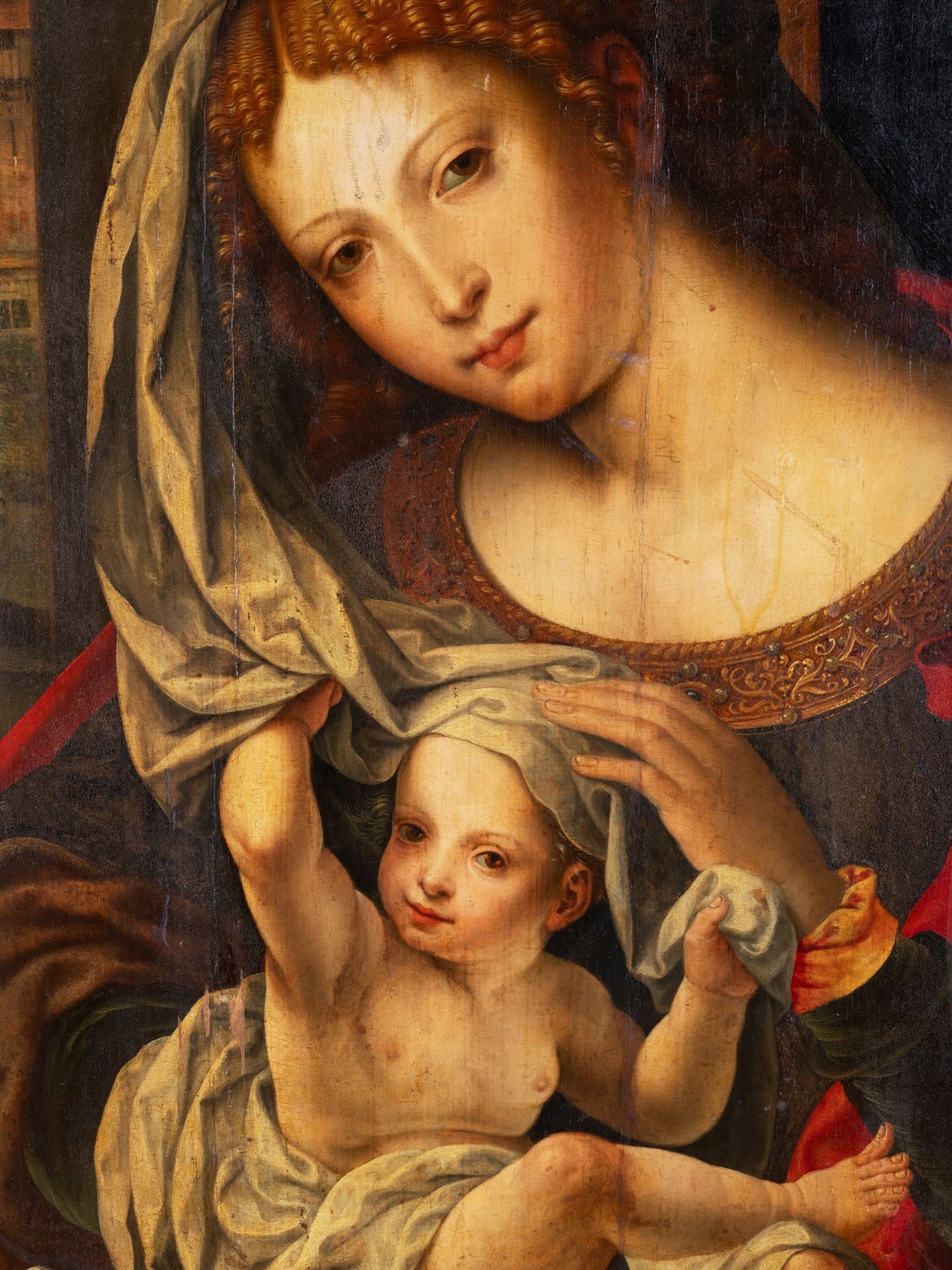 Jan Gossaert Detto il Mabuse - Madonna col Bambino, olio su tavola