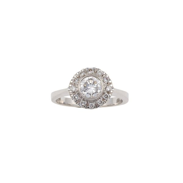 Diamond and gold ring