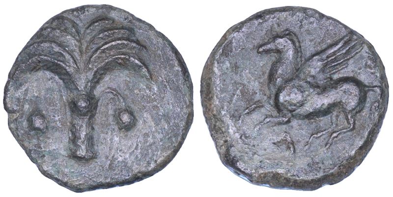 SICILIA - PERIODO SICULO PUNICO. Bronzo, IV secolo a.C.