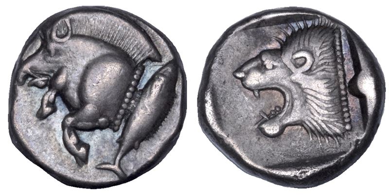 MISIA - CIZICO. Obolo, V secolo a.C.