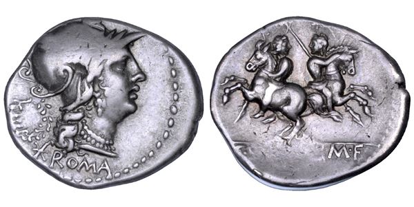 SERVILIA. Servilia. C. Servilius M.F., 136 a.C. Denario.