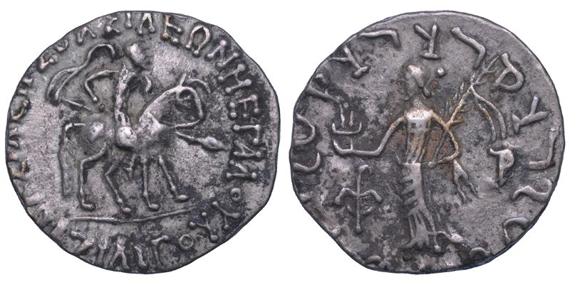 SHIPPING ONLY IN ITALY. BACTRIA - AZILISES, 40-15 A.C. Dracma.  - Auction Light Numismatics - Cambi Casa d'Aste