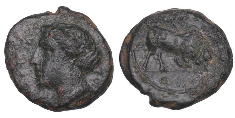 SHIPPING ONLY IN ITALY. SICILIA - ALONTION. Bronzo, 280-270 a.C.  - Auction Light Numismatics - Cambi Casa d'Aste