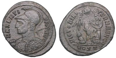 Anonimo, Follis di Massenzio (306–312 d.C.), Ostia