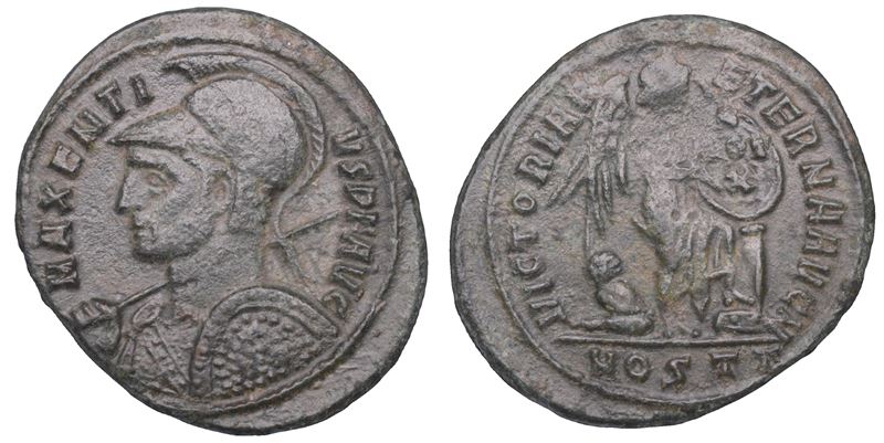 SHIPPING ONLY IN ITALY. MASSENZIO, 306-312. Follis. Ostia.  - Auction Light Numismatics - Cambi Casa d'Aste